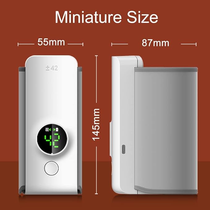 Baby Bottle Warmer with LCD Display, Portable Rechargeable Wireless