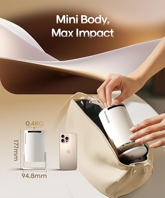 Projector with WiFi and Bluetooth, Portable Projector 4K Support