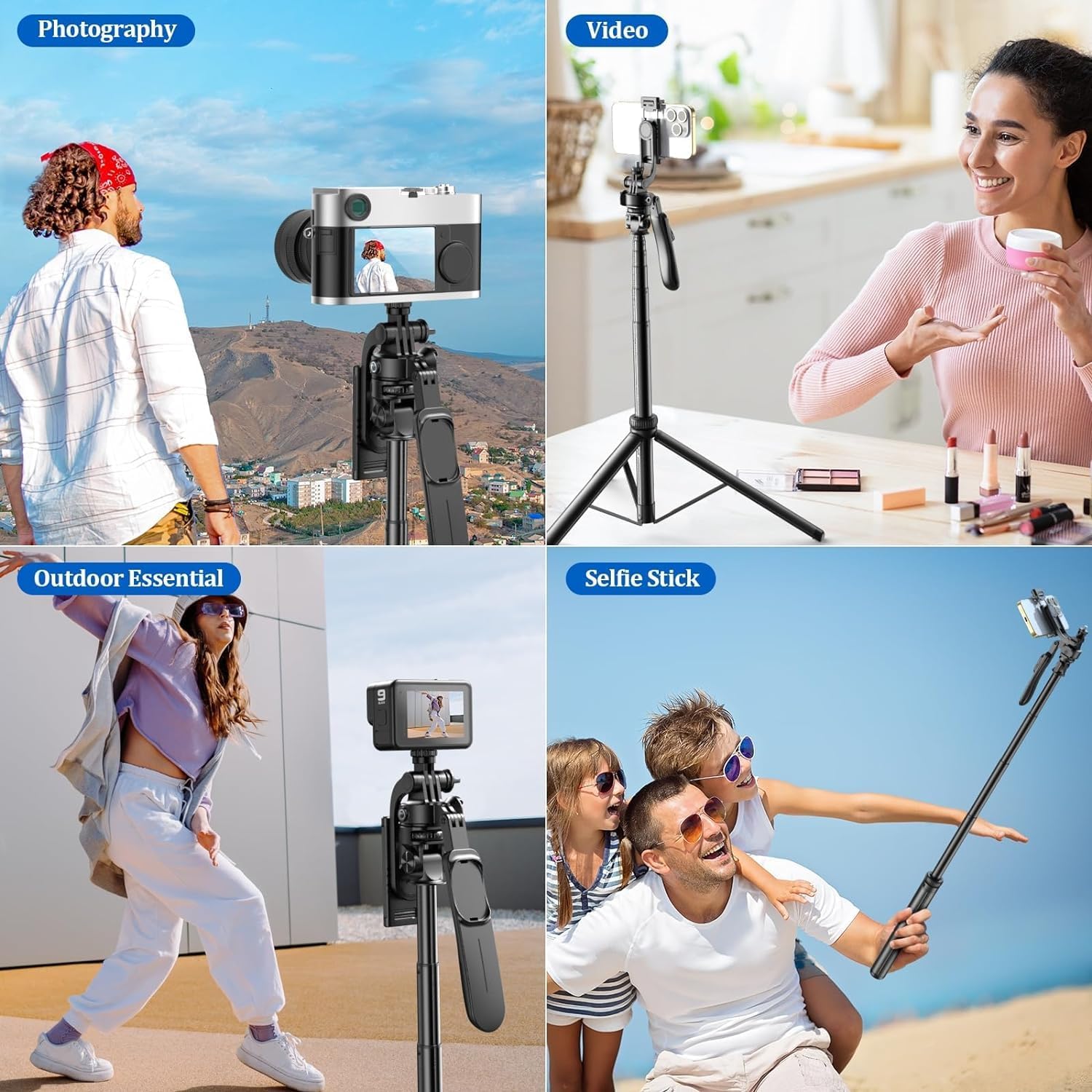 Selfie Stick Tripod Stand with Remote