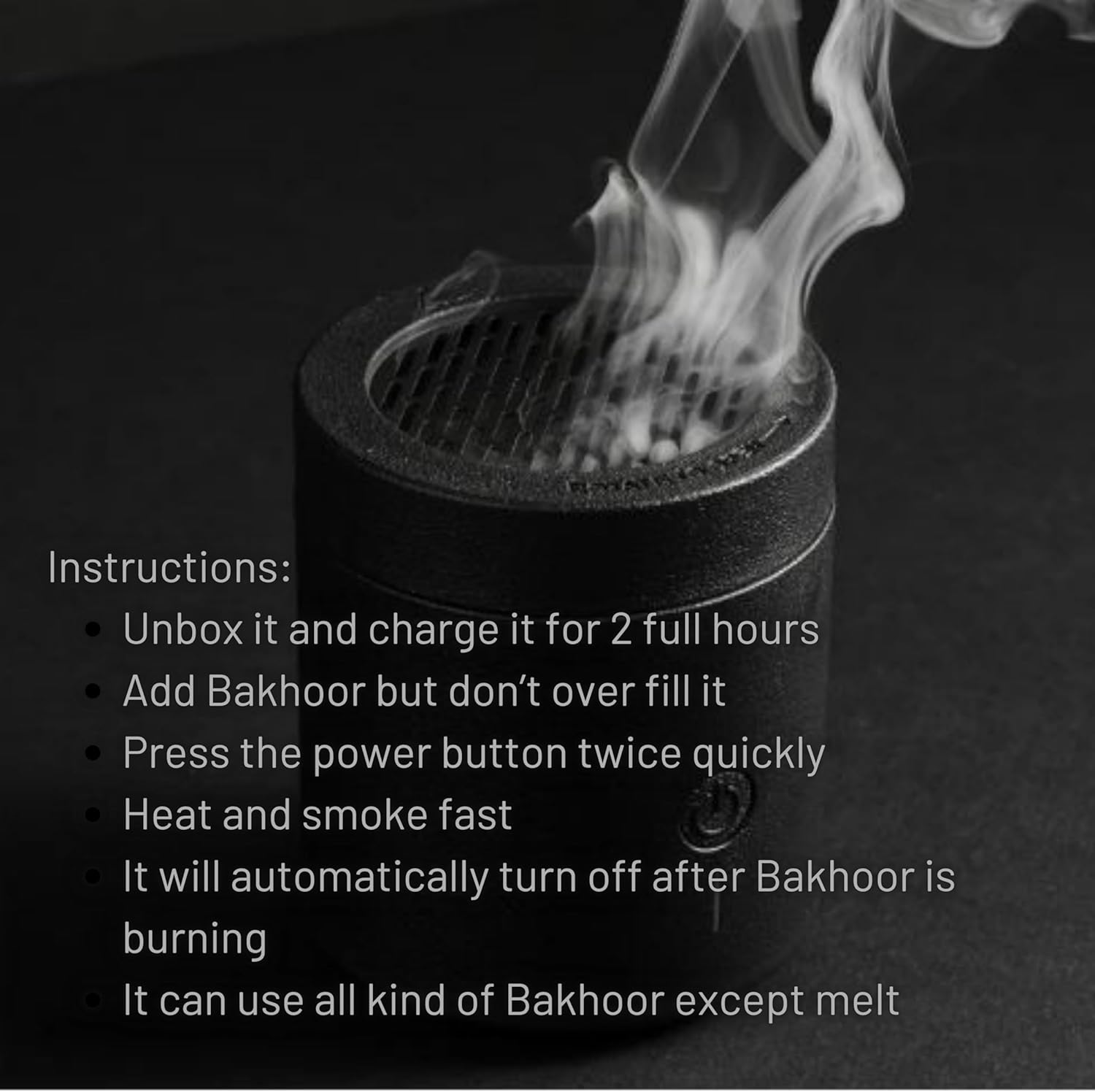 Rechargeable Electric Bakhoor Burner
