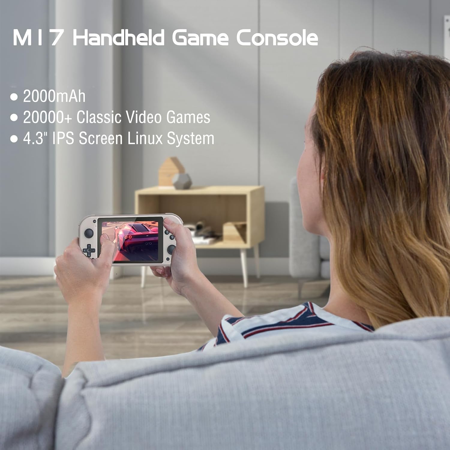 Azonee M17 Retro Handheld Game Console in (Silver)