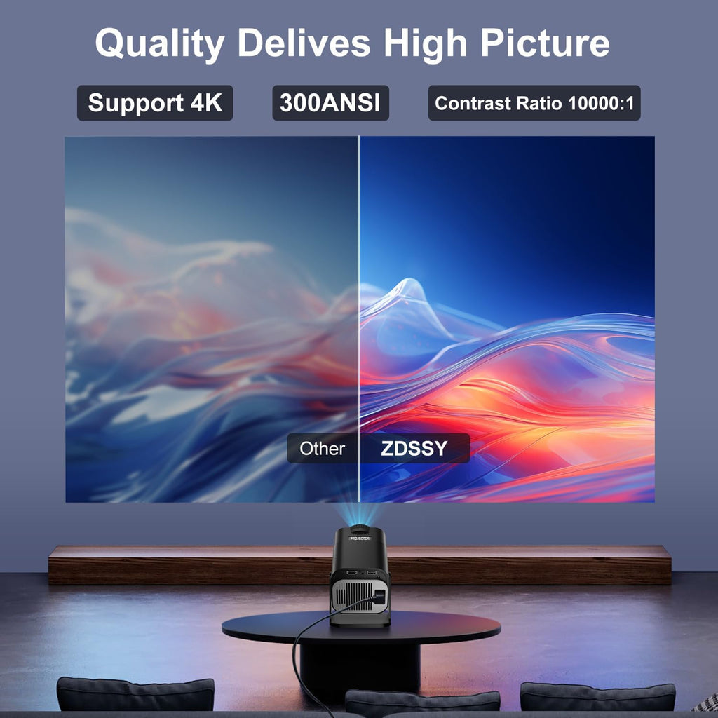 HY320 Mini Projetor, Bluetooth 5.0 and Android 11, Suporte 4K