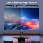 HY320 Mini Projetor, Bluetooth 5.0 and Android 11, Suporte 4K