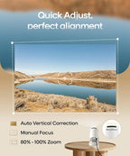 Projector with WiFi and Bluetooth, Portable Projector 4K Support