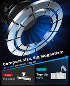 Magnetic Suction Cup Phone Mount for Magsafe, 360° Adjustable Magnetic Car Phone Holder