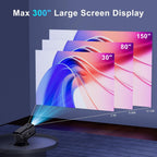 HY320 Mini Projetor, Bluetooth 5.0 and Android 11, Suporte 4K