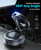 Magnetic Suction Cup Phone Mount for Magsafe, 360° Adjustable Magnetic Car Phone Holder