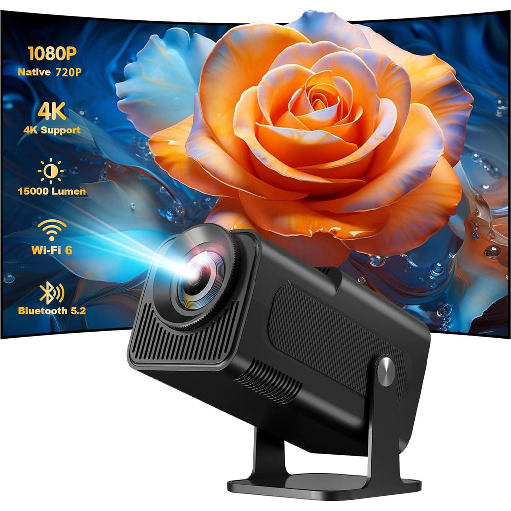 HY320 Mini Projetor, Bluetooth 5.0 and Android 11, Suporte 4K