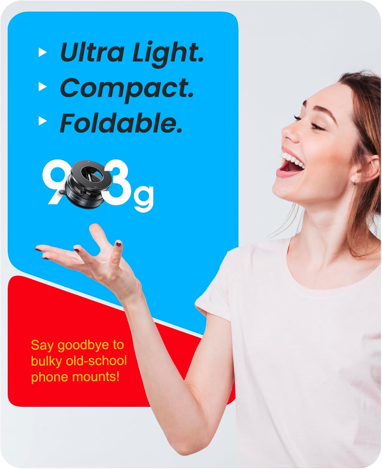 Magnetic Suction Cup Phone Mount for Magsafe, 360° Adjustable Magnetic Car Phone Holder