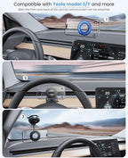 Magnetic Suction Cup Phone Mount for Magsafe, 360° Adjustable Magnetic Car Phone Holder