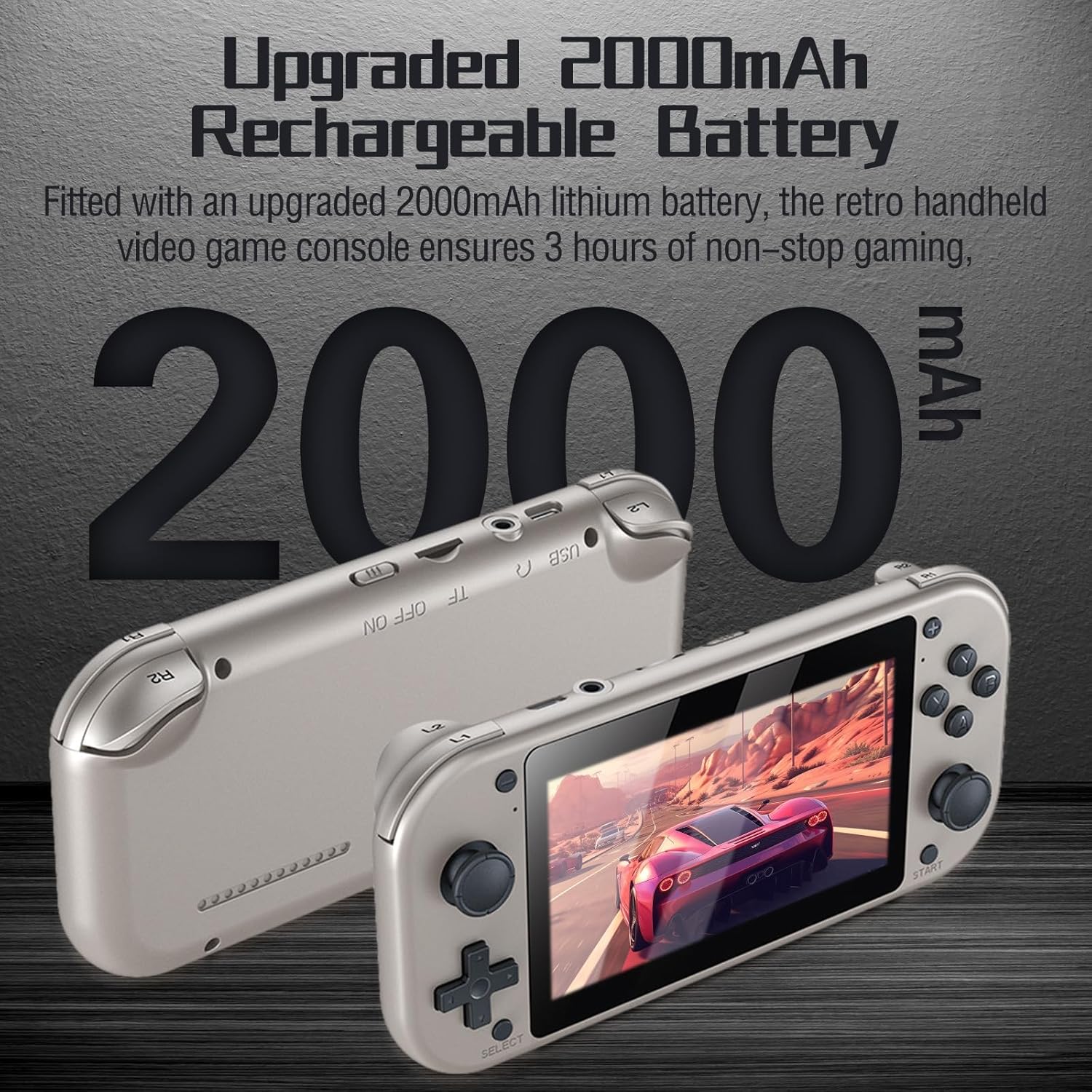 Azonee M17 Retro Handheld Game Console in (Silver)