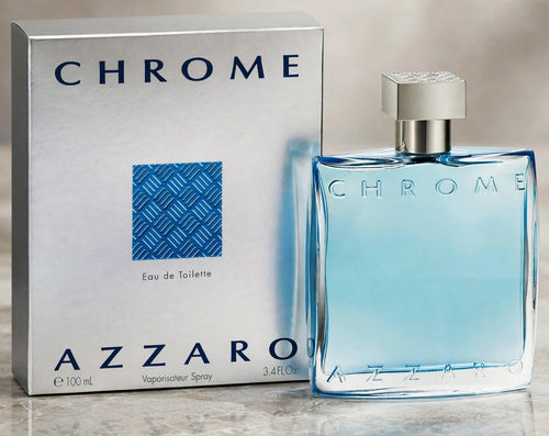Azzaro Chrome Eau de Toilette for Men 100ml 3.3 oz EDT Cologne Spray in Retail Box